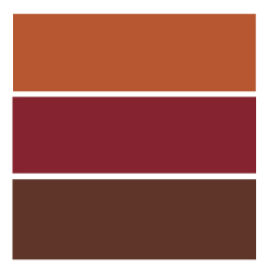 Vibrantz sample set: Orange, Red, Brown (transparent)
